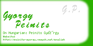 gyorgy peinits business card